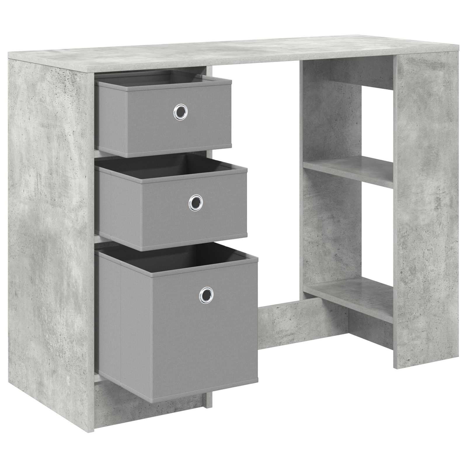 Schreibtisch mit Schubladen Weiß 100 x 40 x 75 cm Holzwerkstoff
