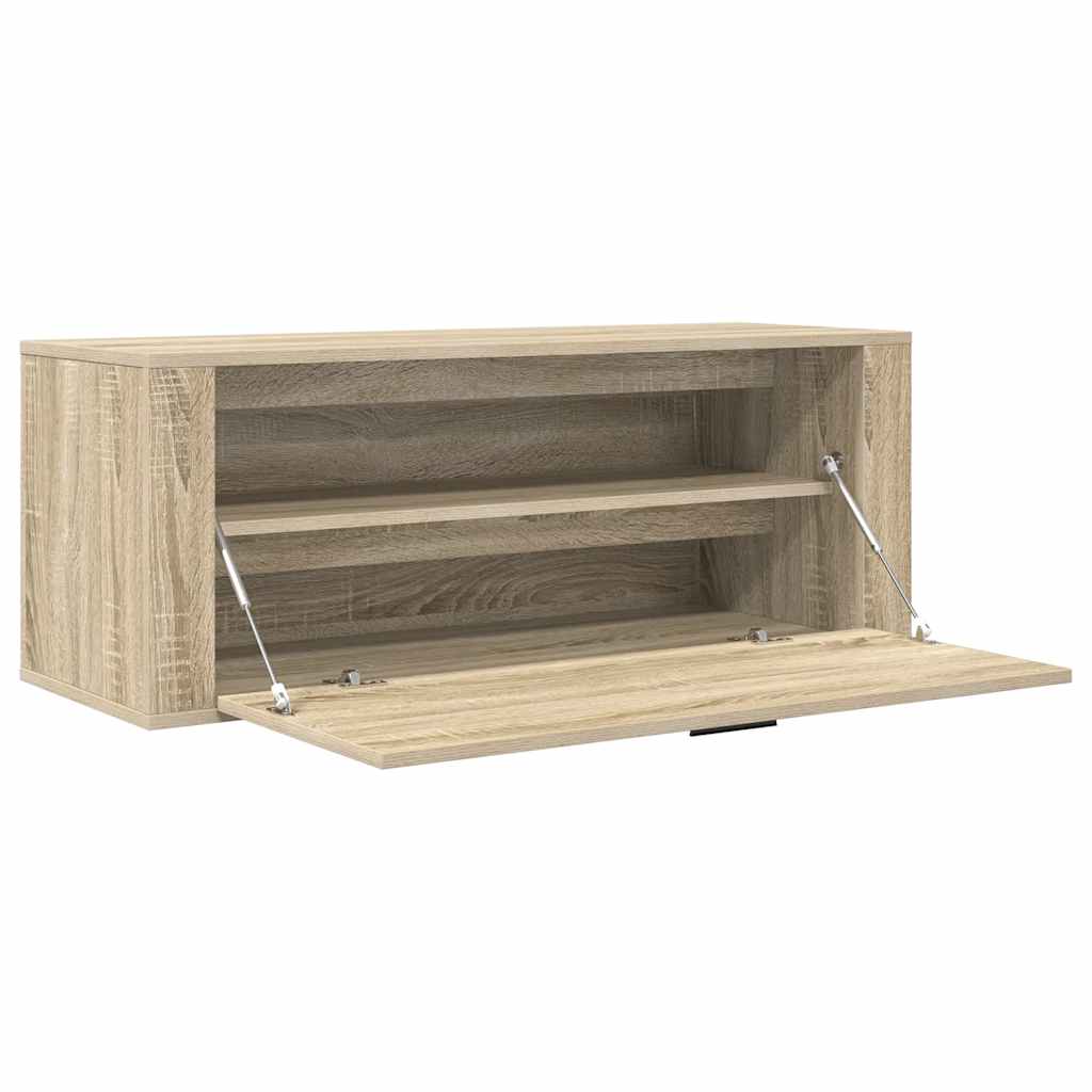 Wand-Schuhschrank Weiß 100x35x38 cm Holzwerkstoff