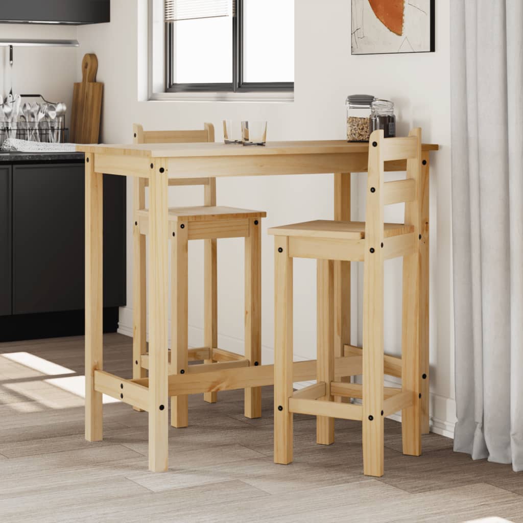 5-tlg. Bar-Set Massivholz Kiefer