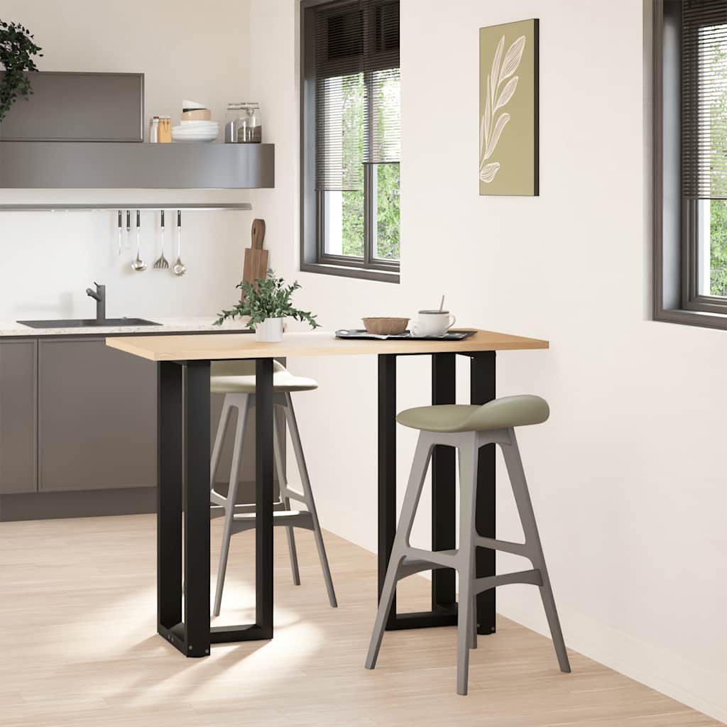 Couchtischbeine T-Form 2 Stk. Schwarz 30x25x(30-31) cm Stahl