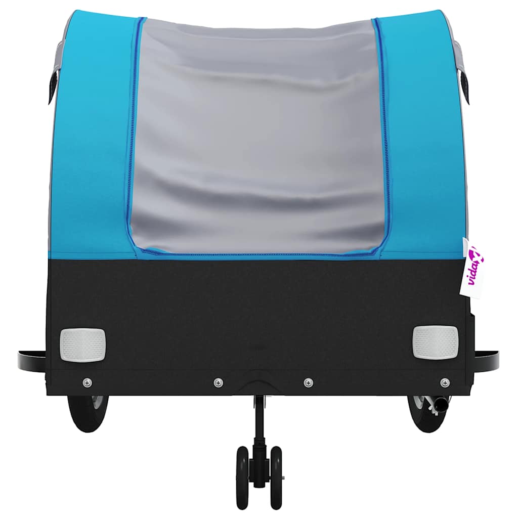 Fahrradanhänger Schwarz und Orange 30 kg Eisen