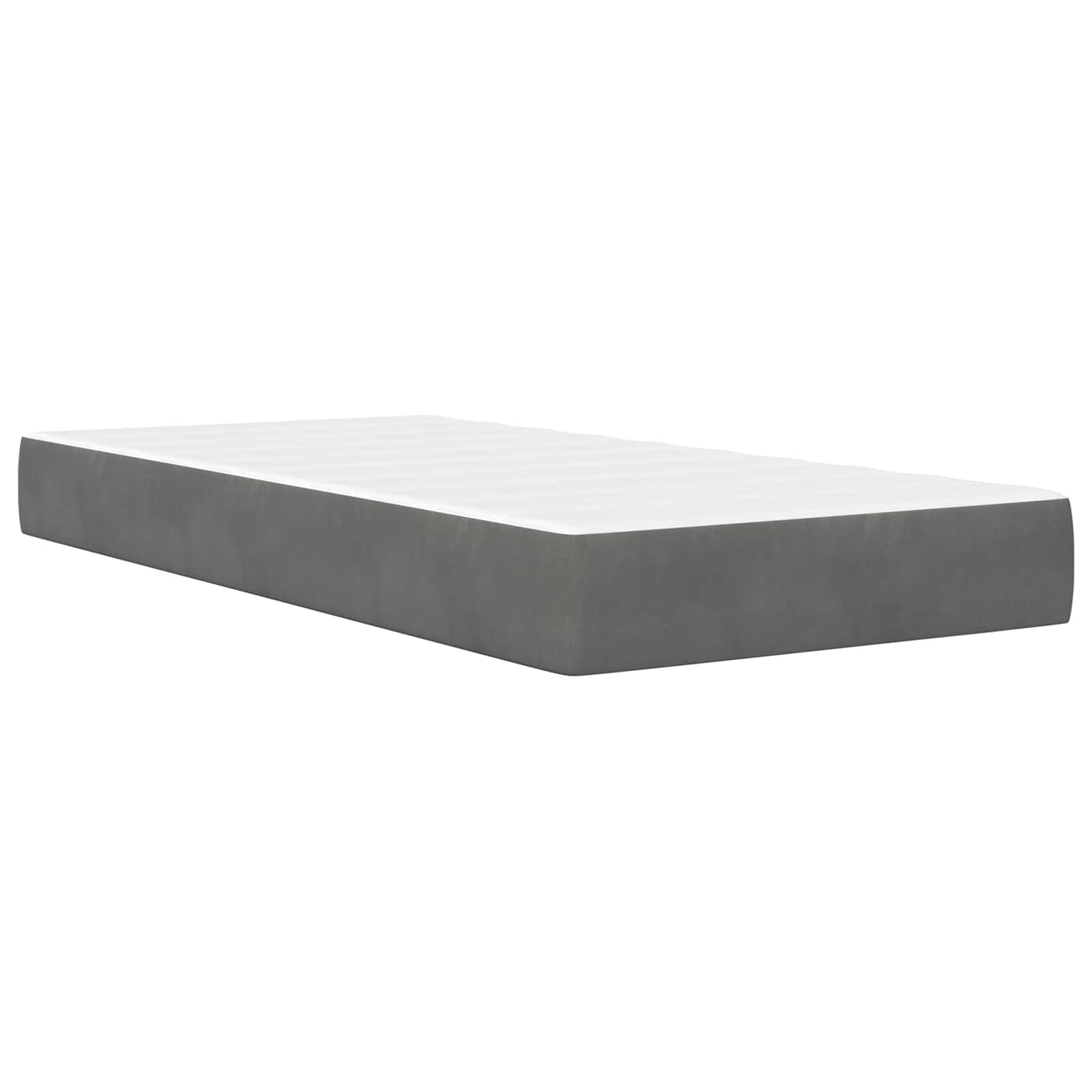 Bettgestell mit Matratze mit Kopfteil Hellgrau 80 x 200 cm Samt