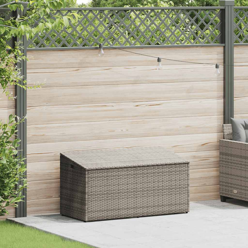 Garten-Aufbewahrungsbox Schwarz 110 x 50 x 58 cm Poly Rattan