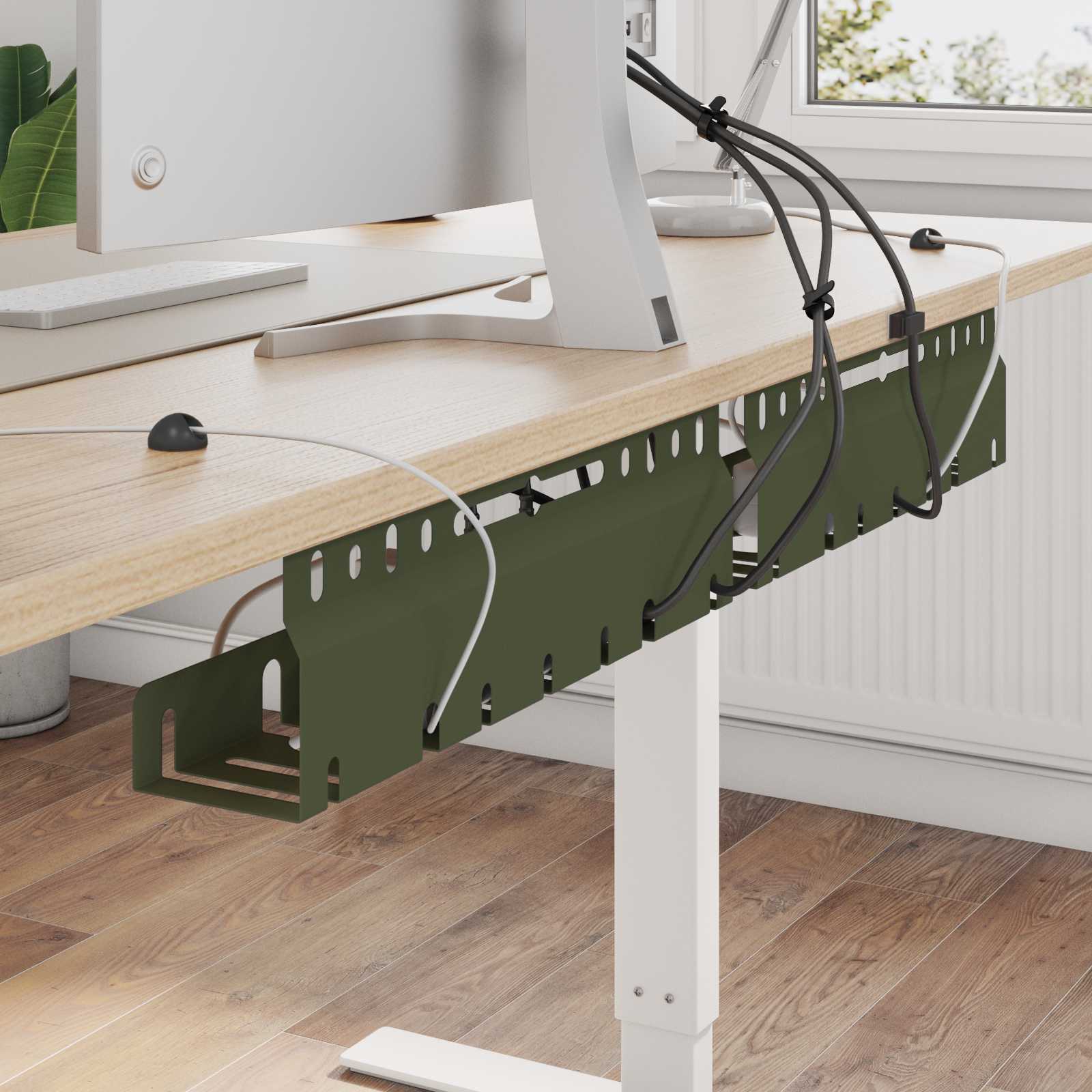 Unter dem Schreibtisch Kabelmanagement Tray 2 Stk. Anthrazit