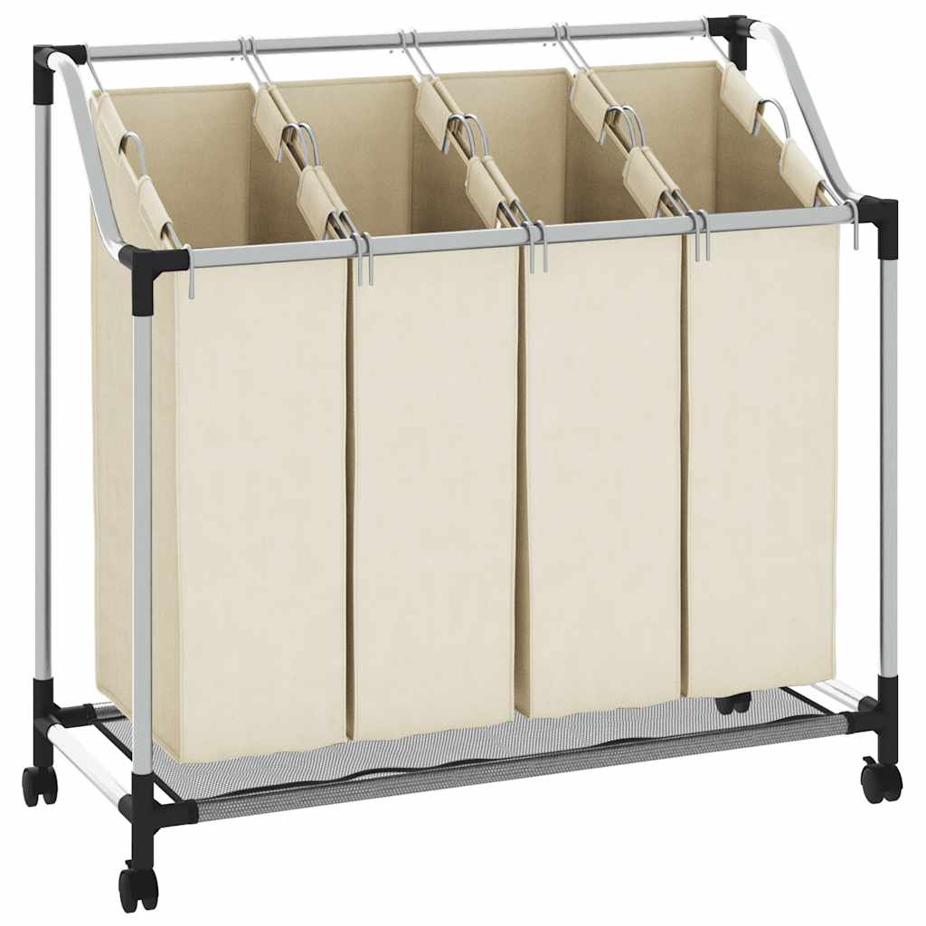 4 Fächer Schwarz Wäschesortierer