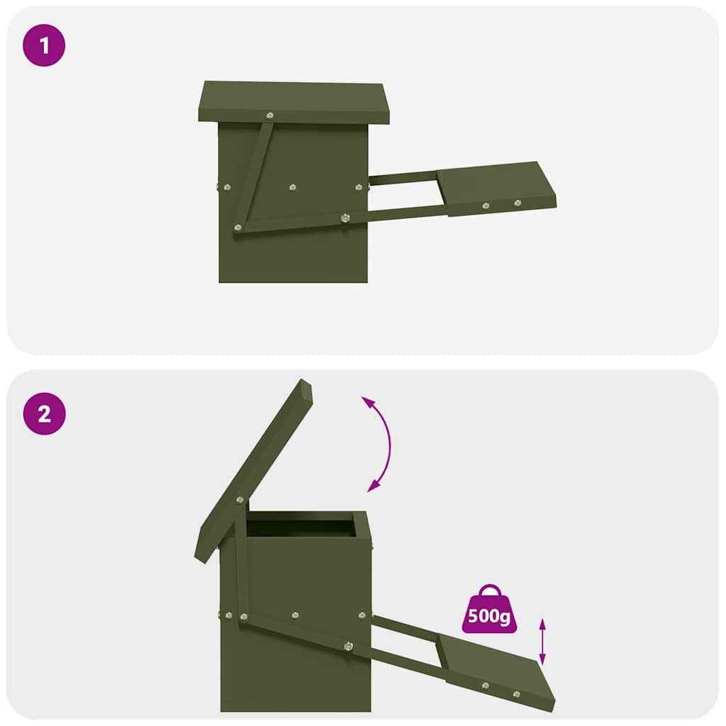 Hühnertretfeeder Schwarz 48,5 x 39,5 x 19 cm