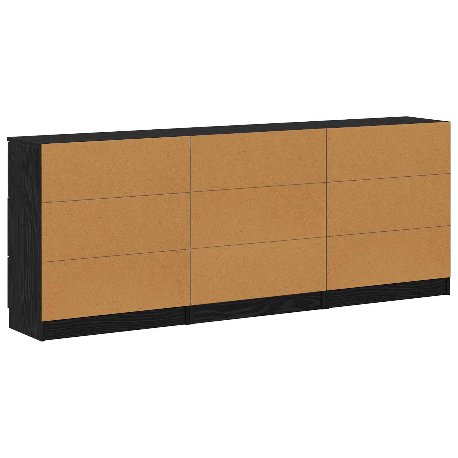 3-tlg. Sideboards Weiß Holzwerkstoff