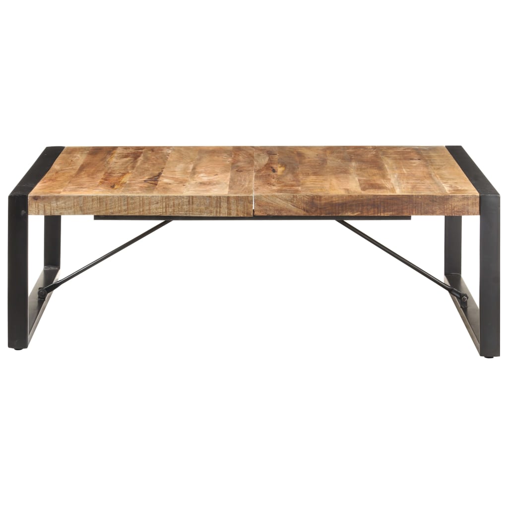 Couchtisch 140x140x40 cm Raues Mangoholz