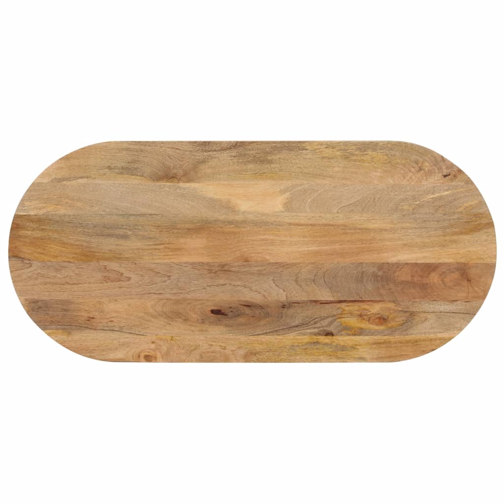 Tischplatte 110x40x2,5 cm Oval Massivholz Mango