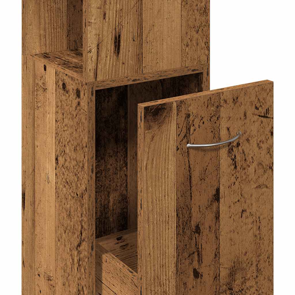 Badschrank Weiß 25x26,5x170 cm Holzwerkstoff