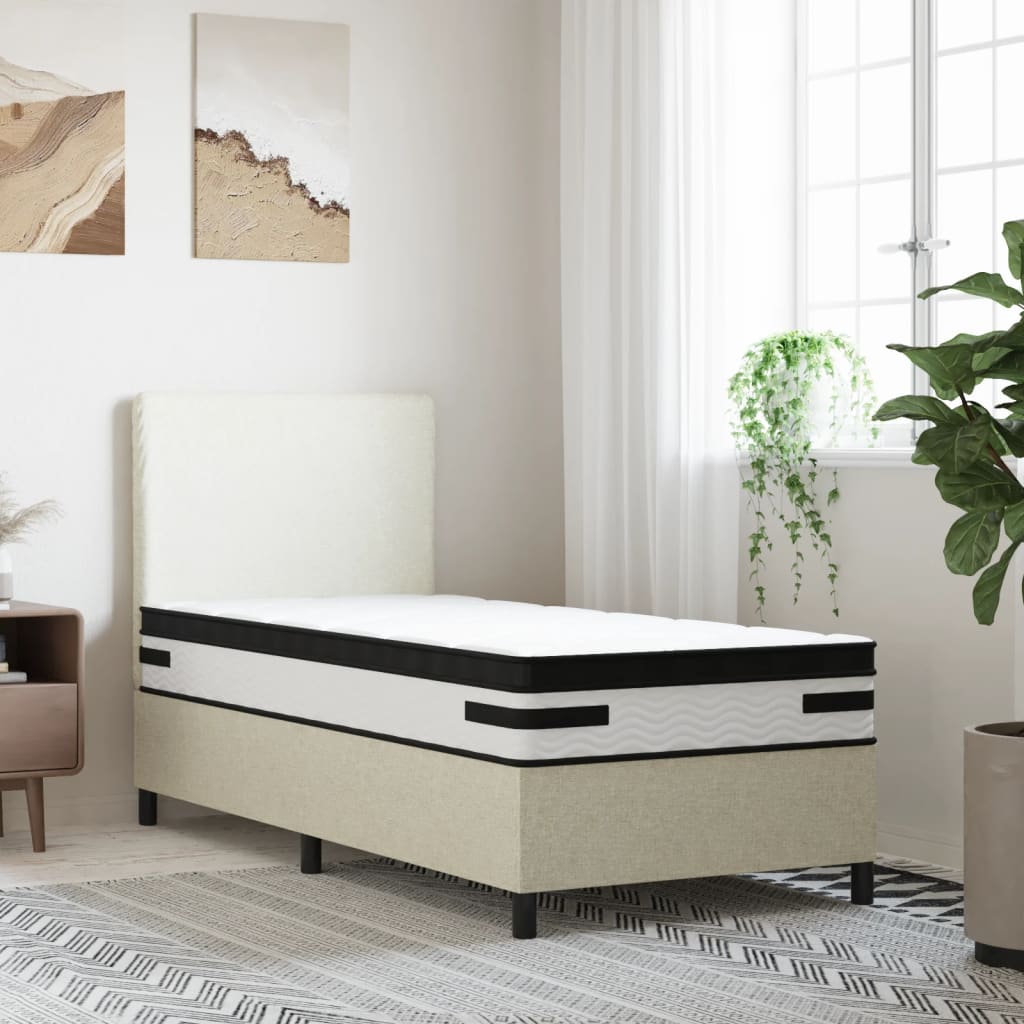 Taschenfederkernmatratze Mittelfest Plus 90 x 200 cm 33 cm Weiß
