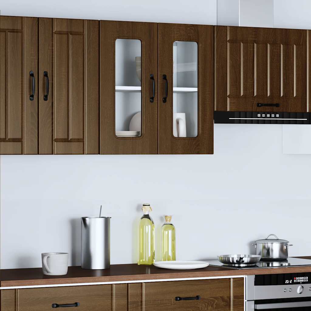 Herdumbauschränke 2 Stk. Kalmar Weiß Holzwerkstoff