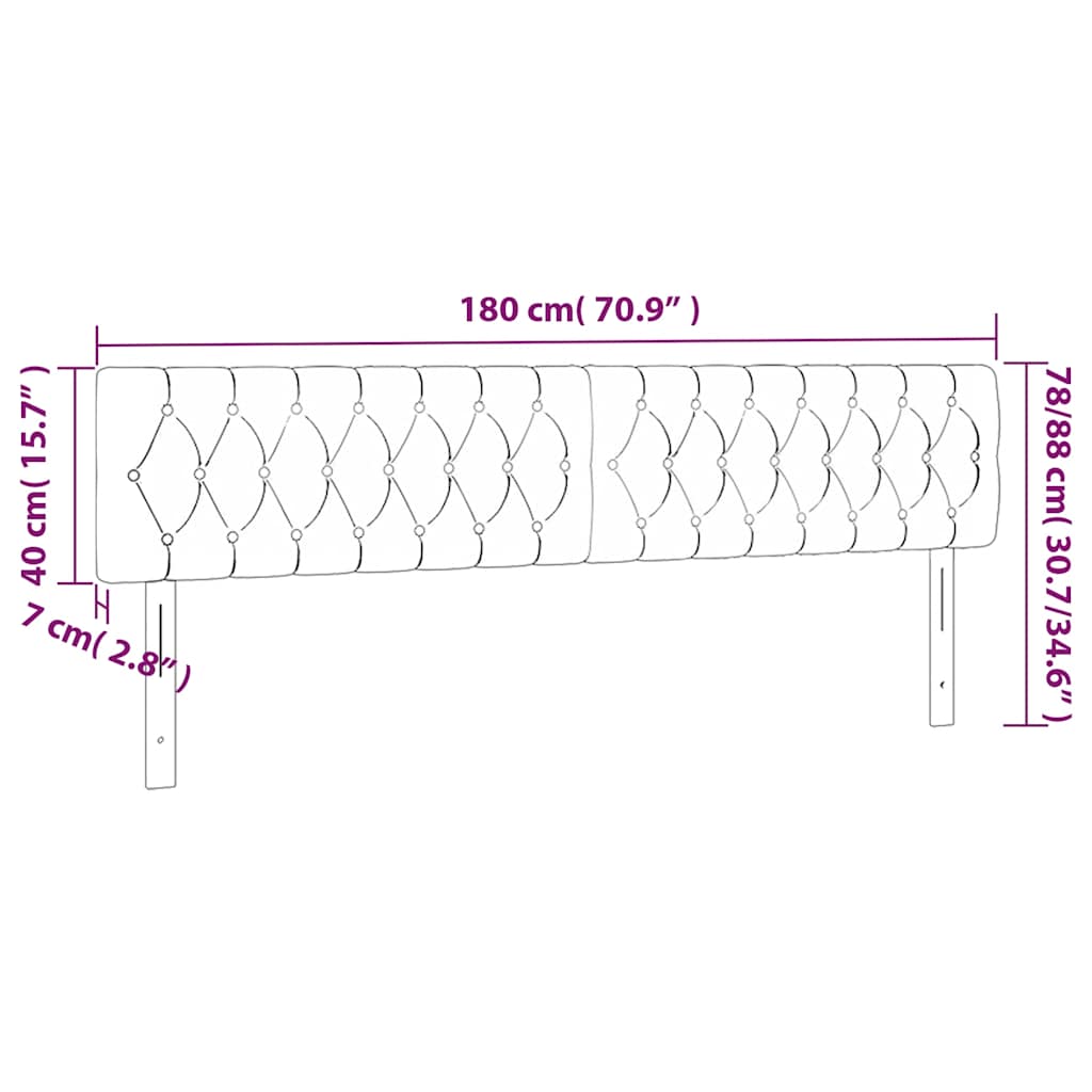 Kopfteil Hellgrau 80x7x118/128 cm Samt