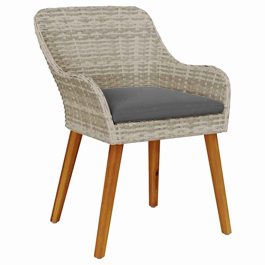 Gartenstuhl 2 pcs Schwarz 62,5 x 55 x 82 cm Poly-Rattan