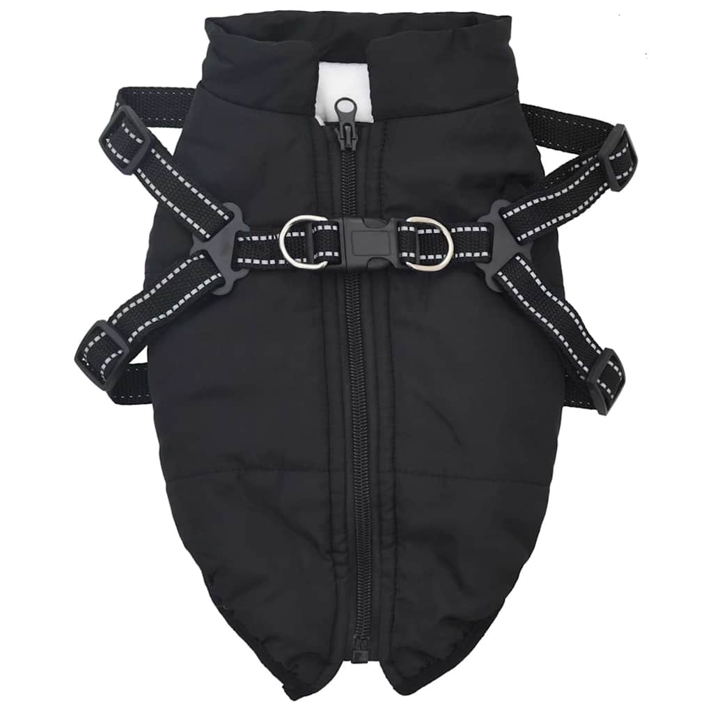 Hundemantel mit Geschirr Wasserdicht Reflektierend Lila L48