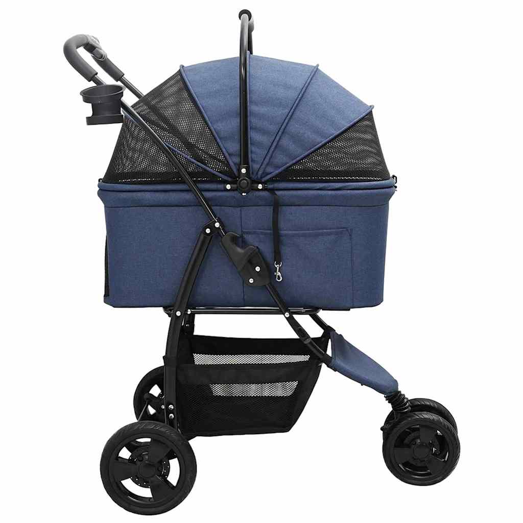 Faltbarer Haustierwagen Rosa 81 x 47 x 99 cm Polyester
