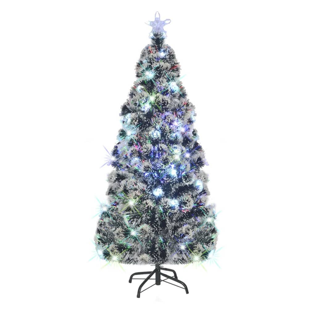 Vorbeleuchteter Weihnachtsbaum mit Ständer und LED 150 cm Glasfaser