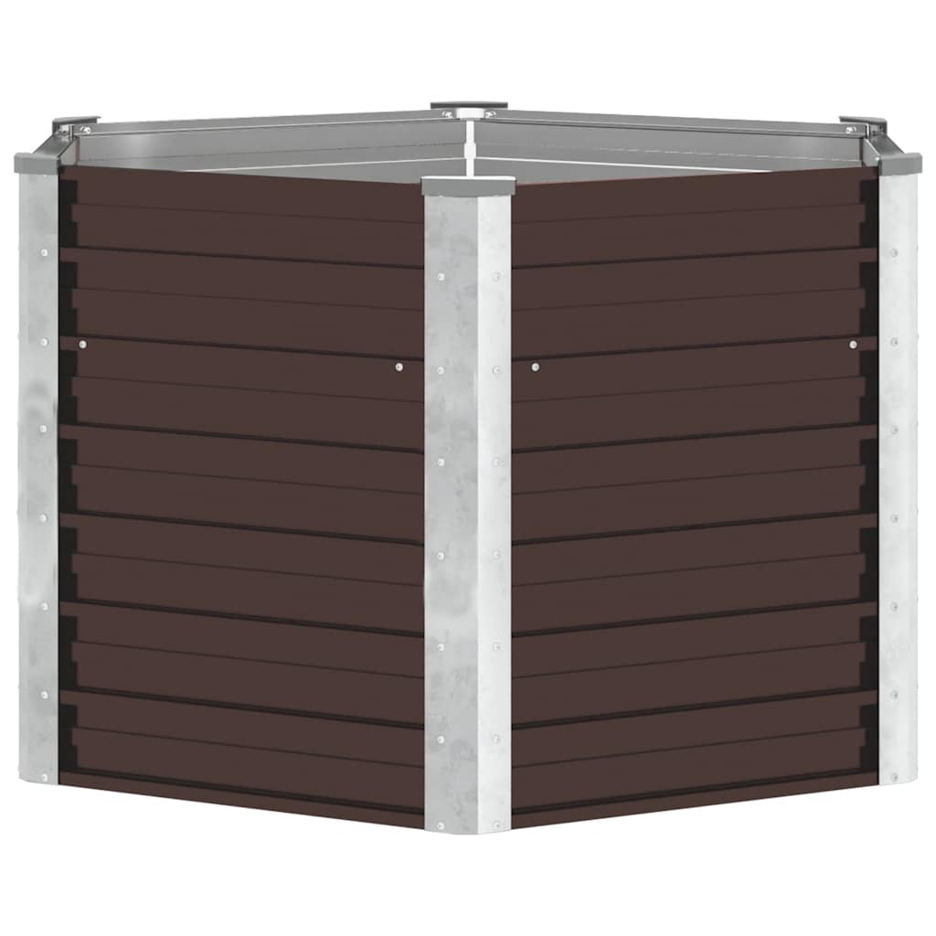 Garten-Hochbeet 129x45 cm Verzinkter Stahl Silber