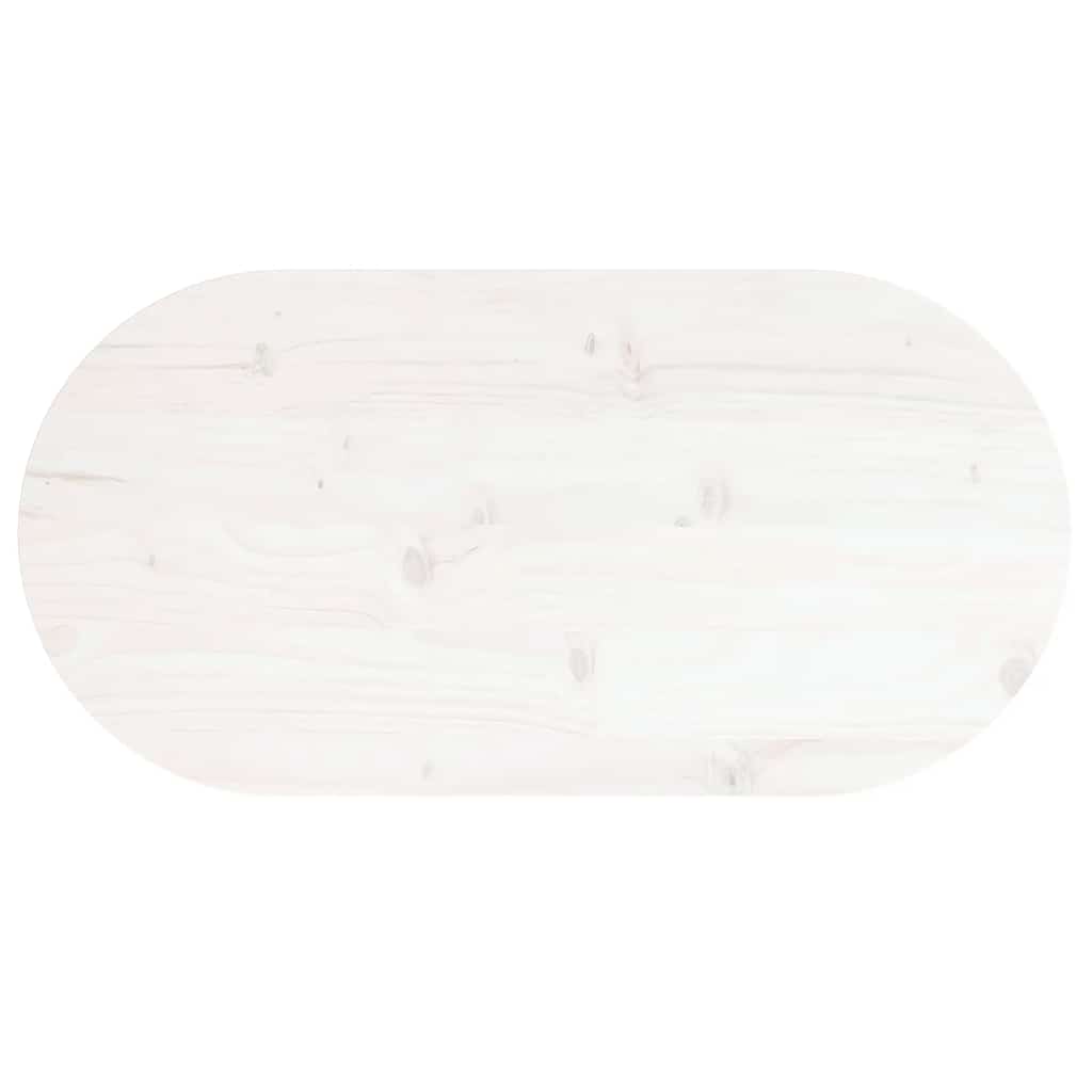 Tischplatte 60x30x2,5 cm Massivholz Kiefer Oval
