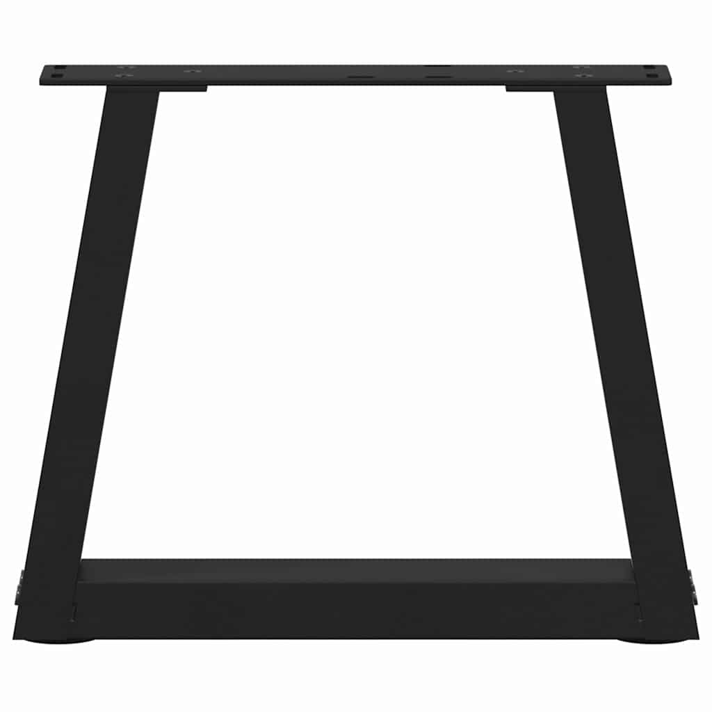 Couchtischbeine V-Form 2 Stück Schwarz 30x(30-31,3) cm Stahl