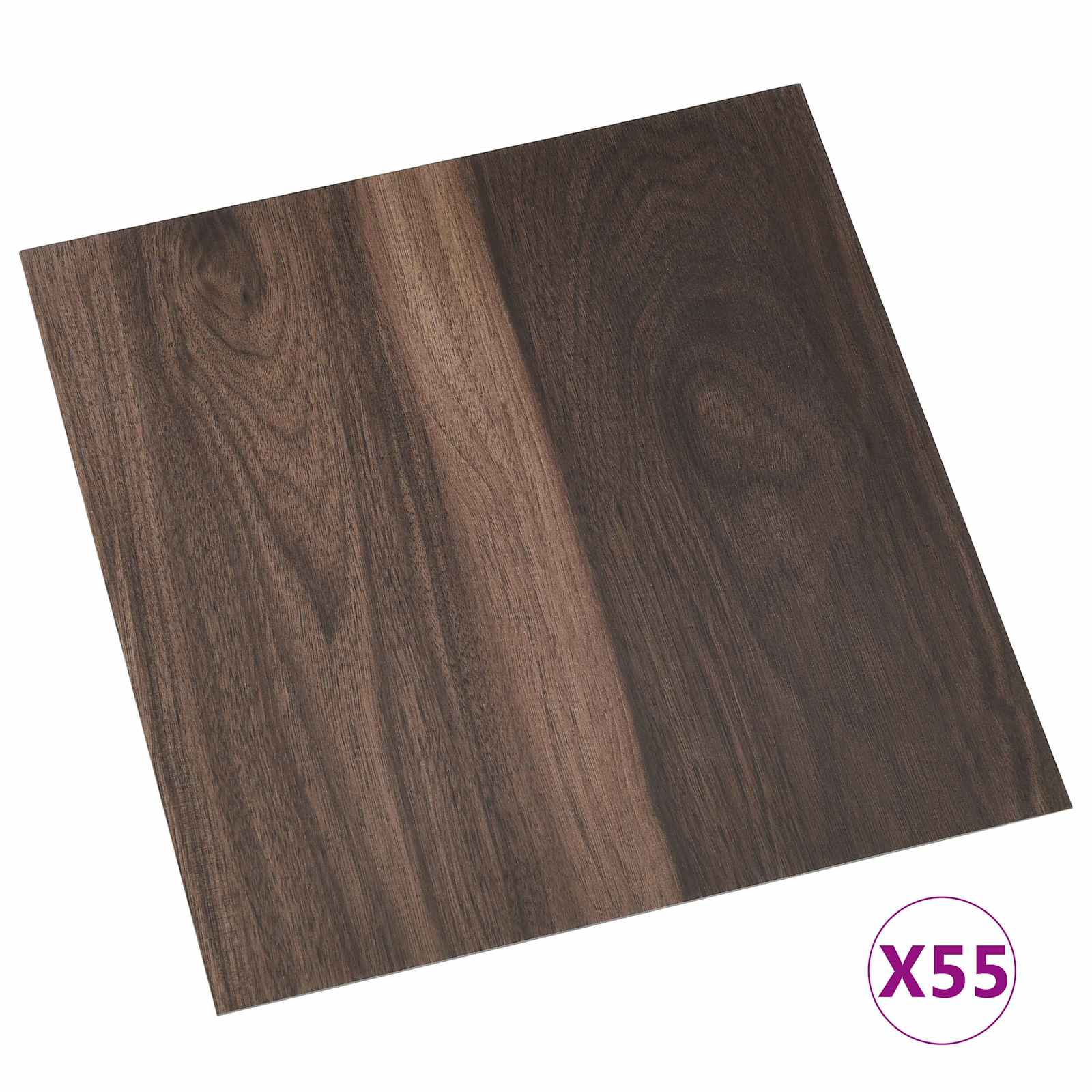 Bodenplanken 55 pcs Schwarz 5,11 m² PVC