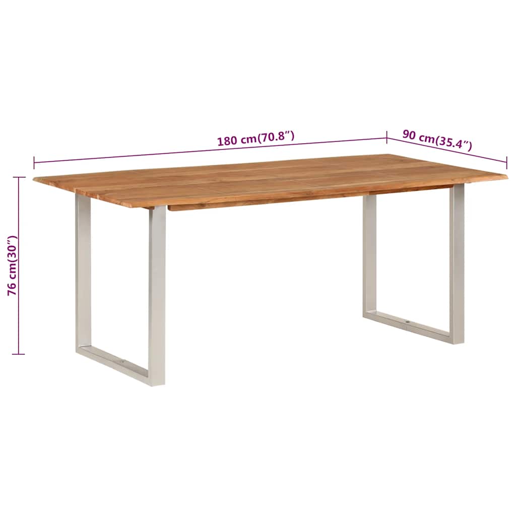 Esstisch 154x80x76 cm Massivholz Akazie
