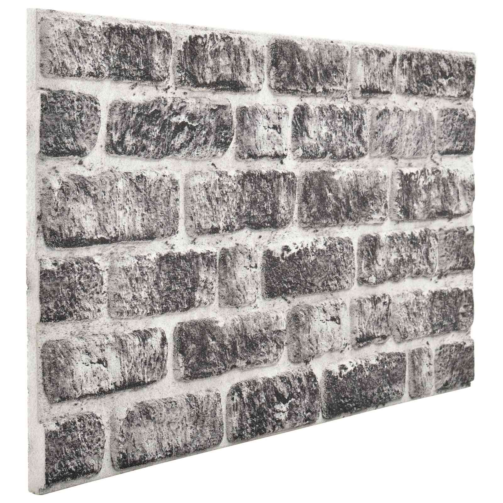 Wandpaneele 10 pcs Ziegel 100 x 50 cm EPS-Schaum
