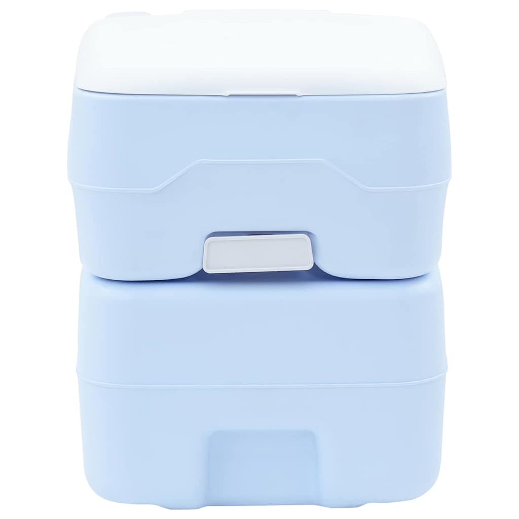 Camping-Toilette Grau und Weiß 41,5 x 36,5 x 30 cm Polyethylen