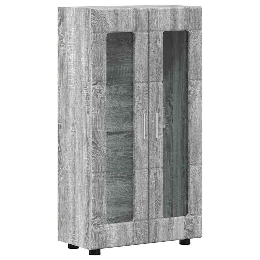 Highboard mit Regal FLORIN Weiß 60 x 35 x 182 cm Holzwerkstoff