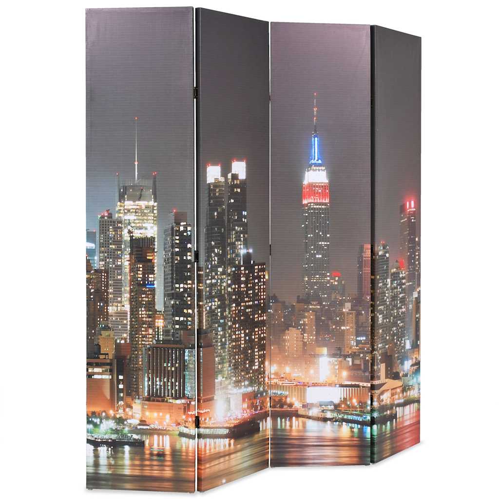 Raumteiler klappbar 120 x 170 cm New York bei Nacht