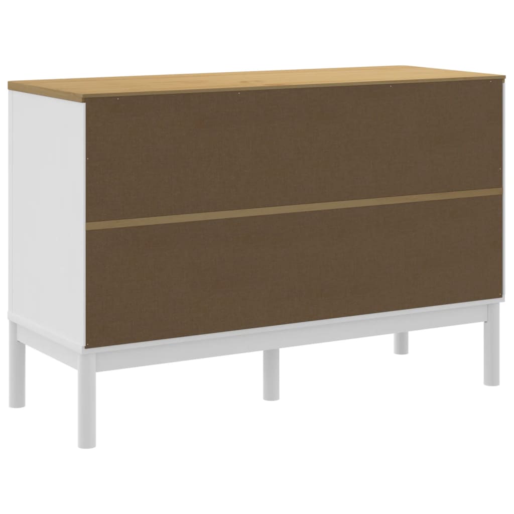 Kommode FLORO Wachsbraun Massivholz Kiefer