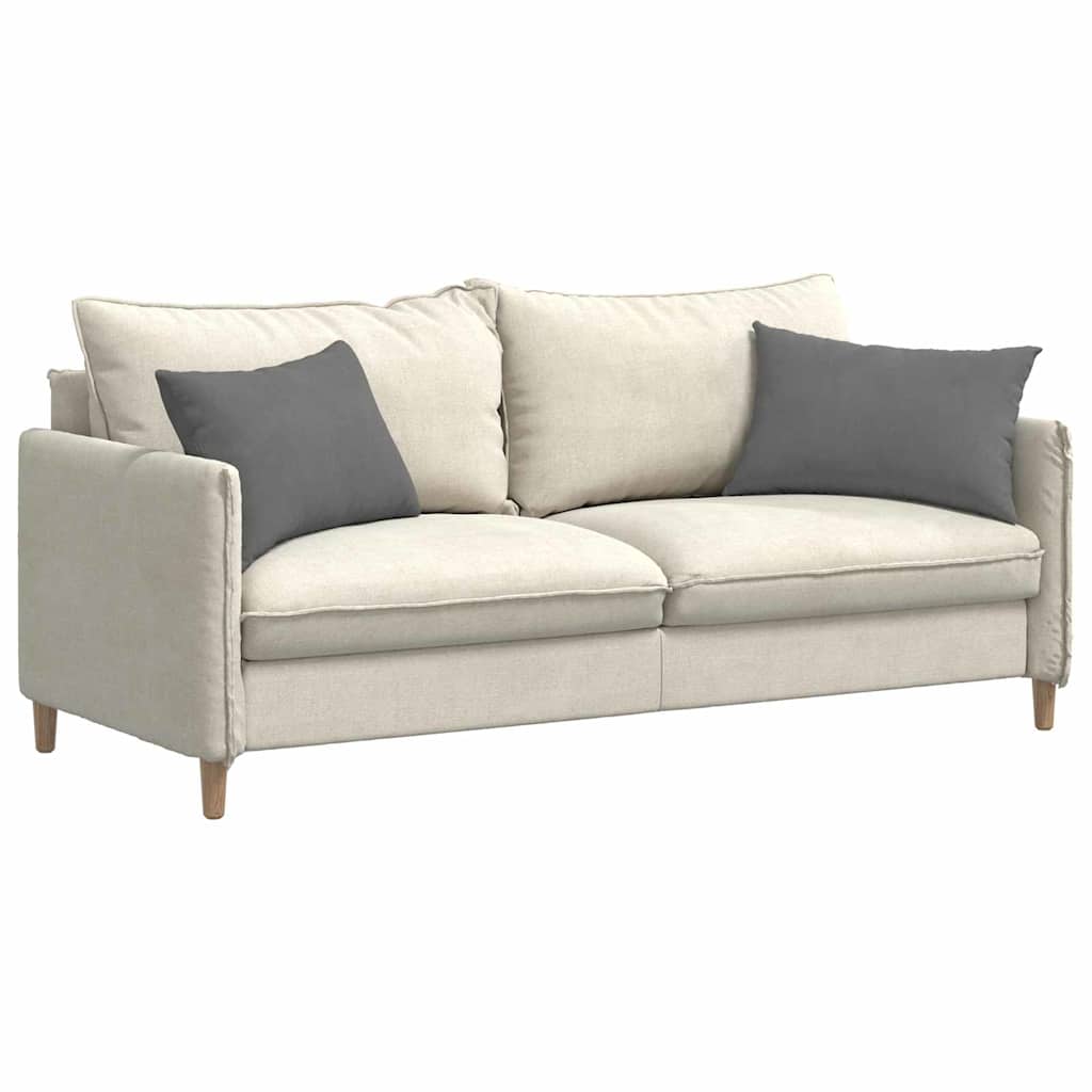 Sofakissen 2 Stück Taupe 50 x 30 cm Stoff