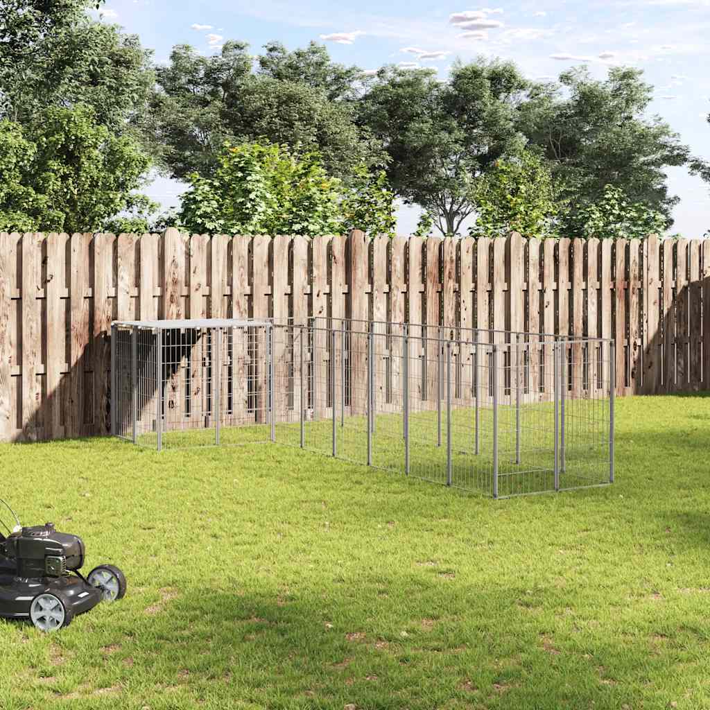 Hundezwinger Schwarz 6,05 m² Stahl