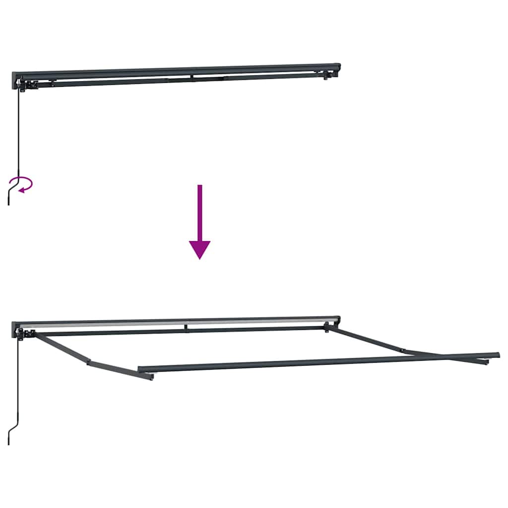Markisenrahmen Verstellbar Weiß 2,5 x 2 m Stahl