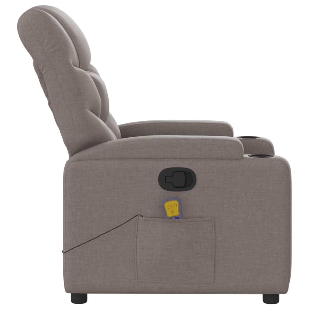 Relaxsessel Elektrisch Dunkelgrau Stoff