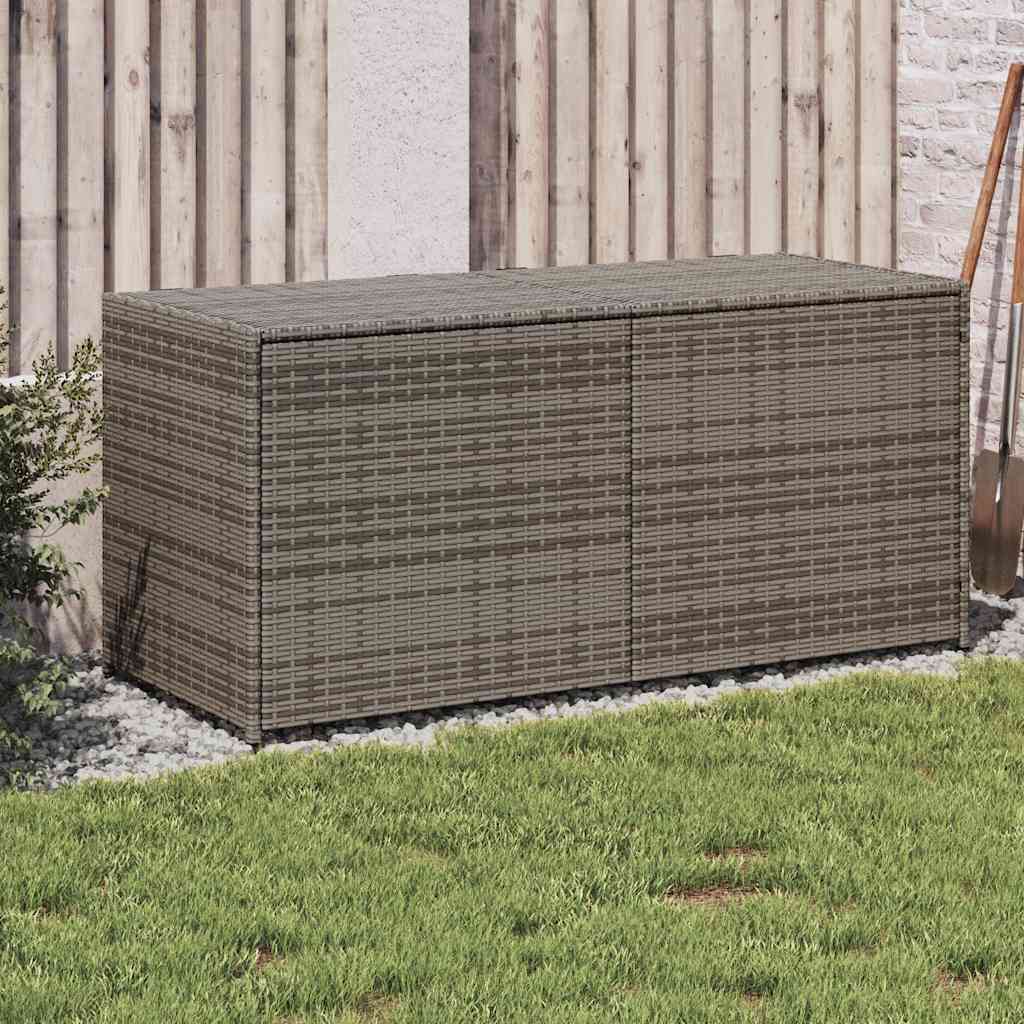 Gartentruhe Schwarz 283L Poly Rattan