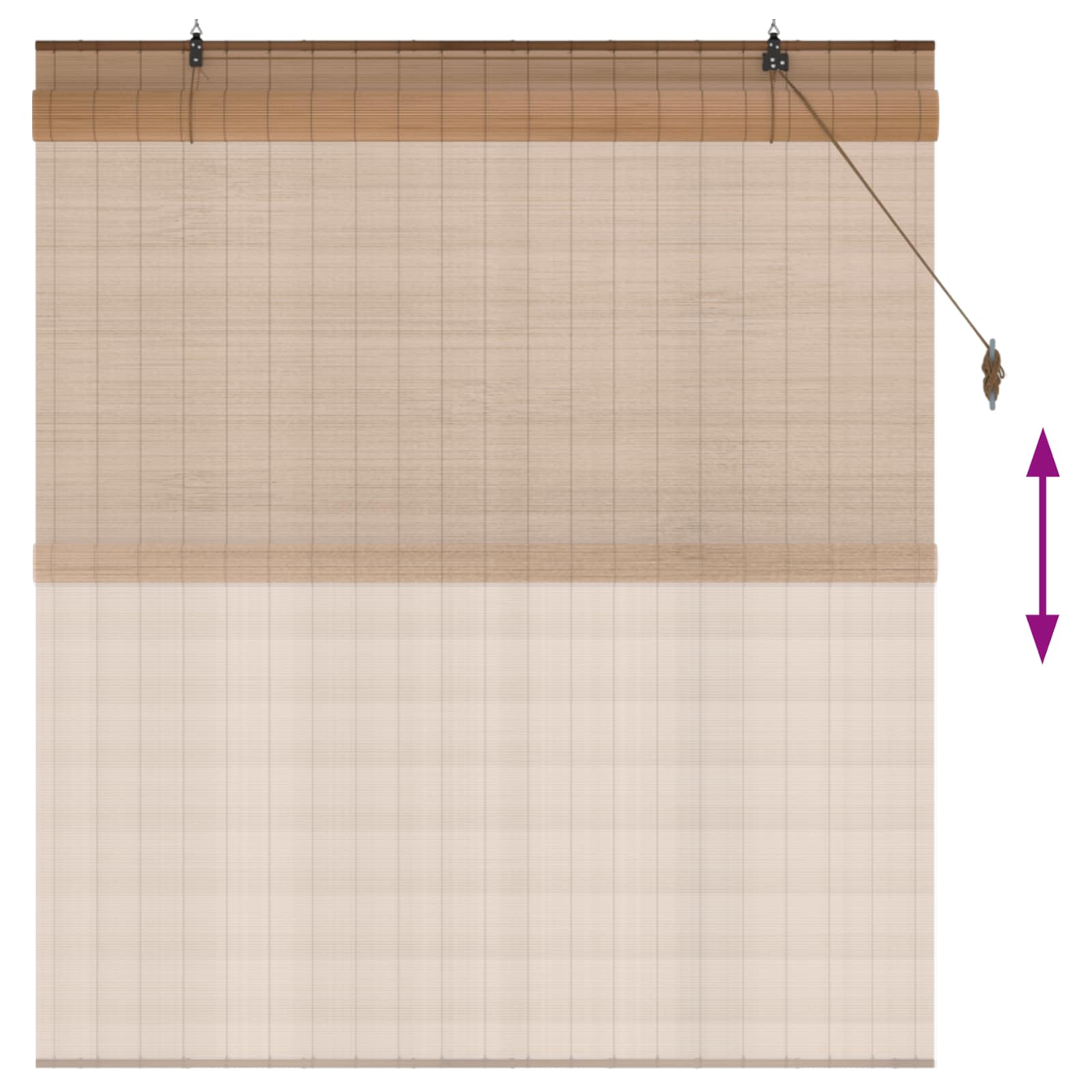 Bambusrollo Natur 80x160 cm