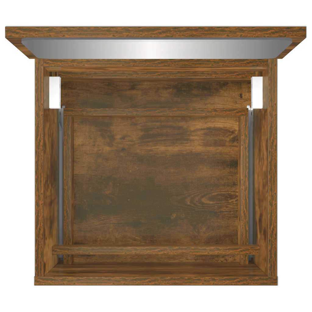 Badschrank mit Spiegel Weiß Holzwerkstoff