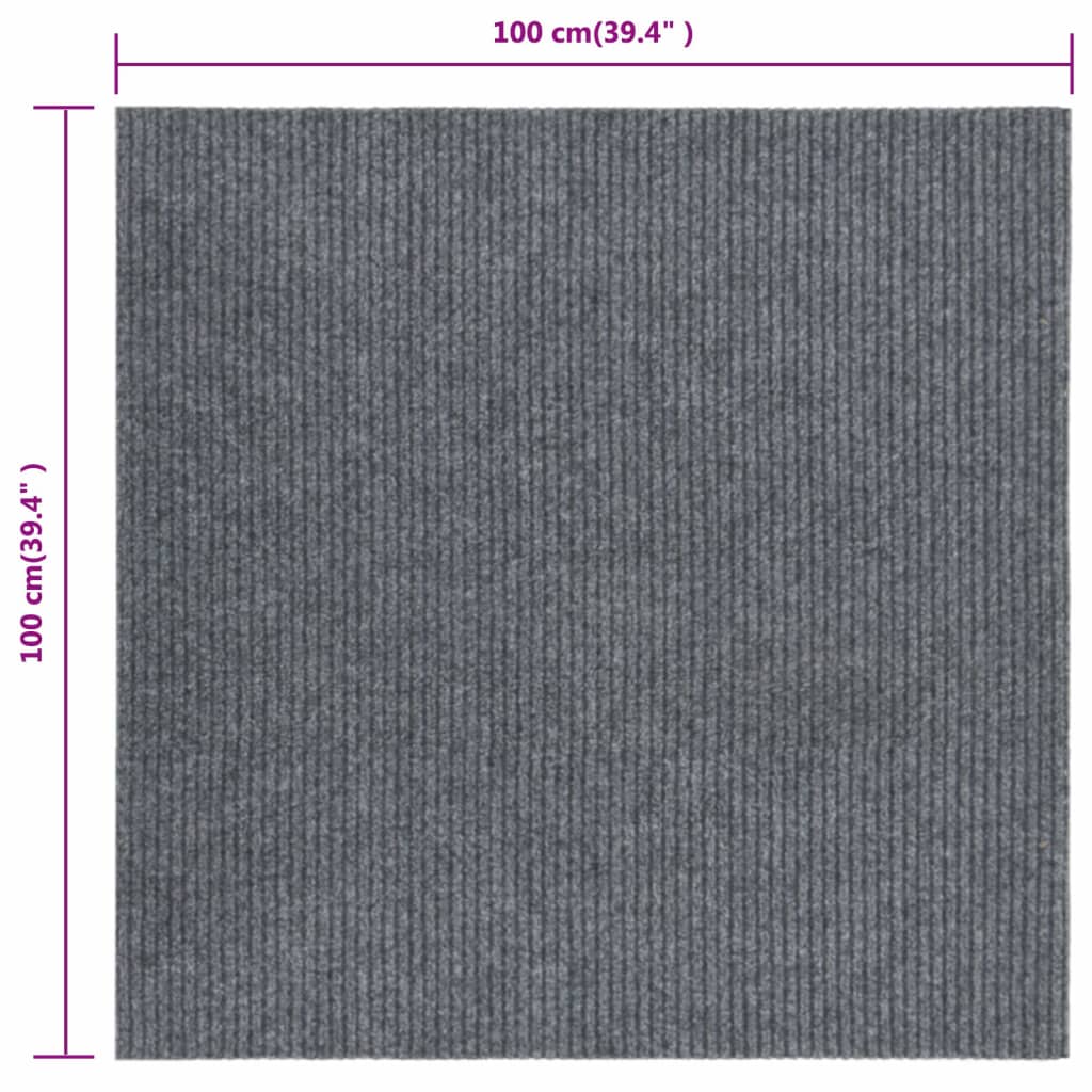 Teppichläufer Grau 80 x 150 cm Stoff