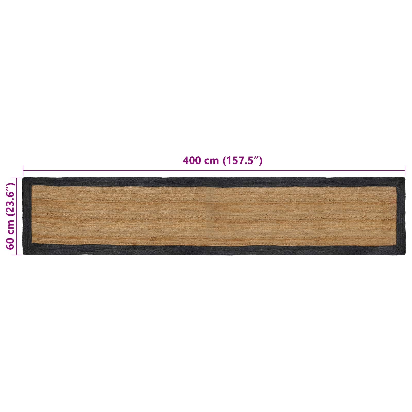 Bereichsteppiche Grau 60 x 110 cm Jute