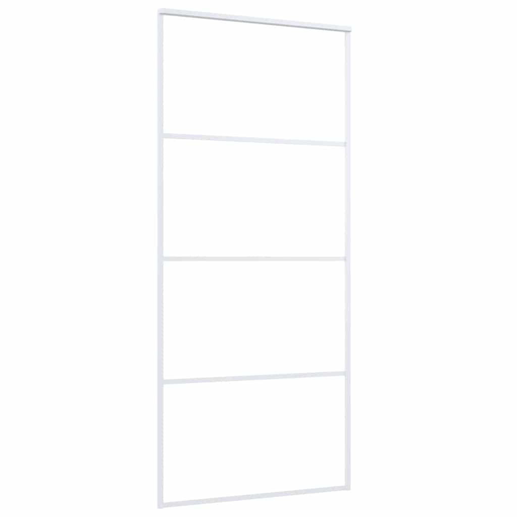 Schiebetür Aluminium und ESG Glas 90x205 cm Schwarz