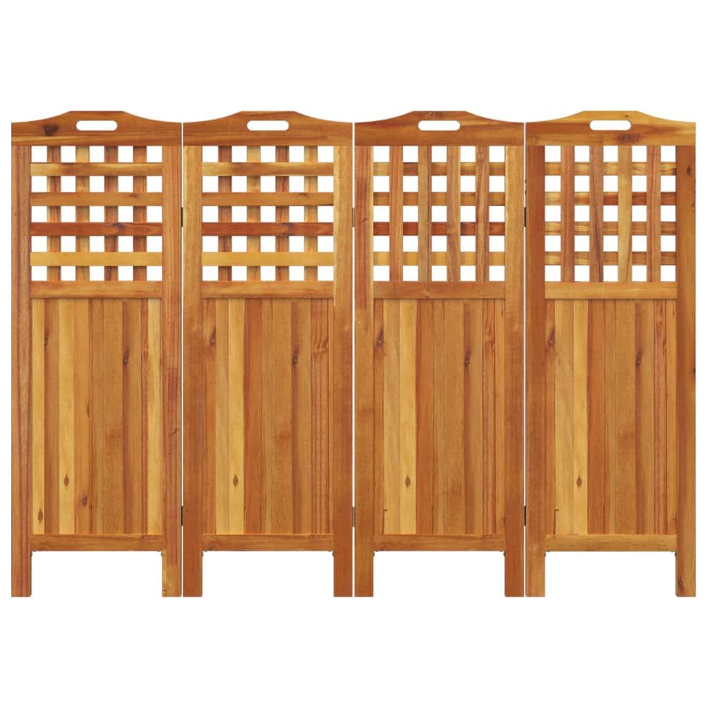 3-tlg. Paravent 121,5x2x115 cm Massivholz Akazie