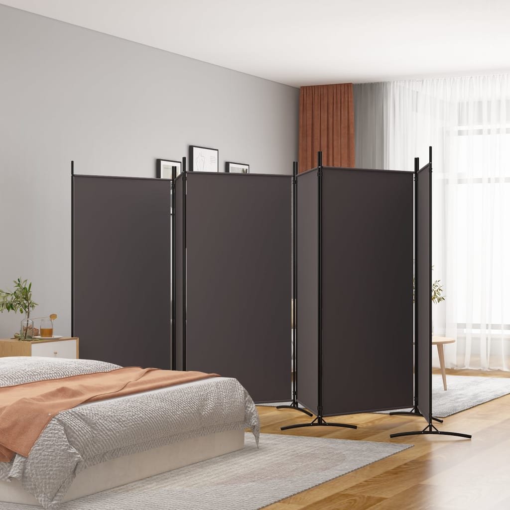 3-tlg. Raumteiler Weiß 260x180 cm Stoff
