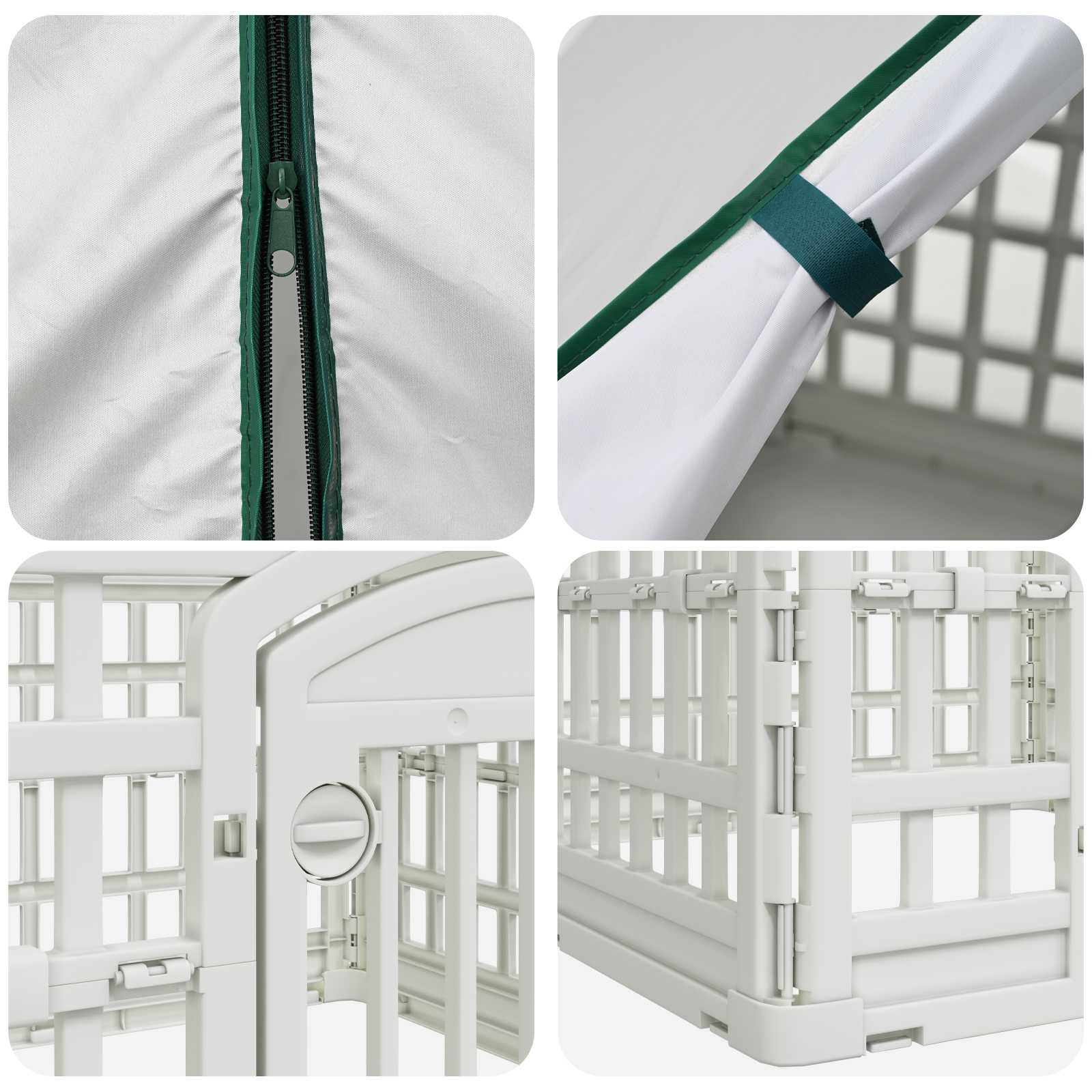 4-Panel-Hundespielplatz mit Dach 60 x 60 x 82 cm Kunststoff