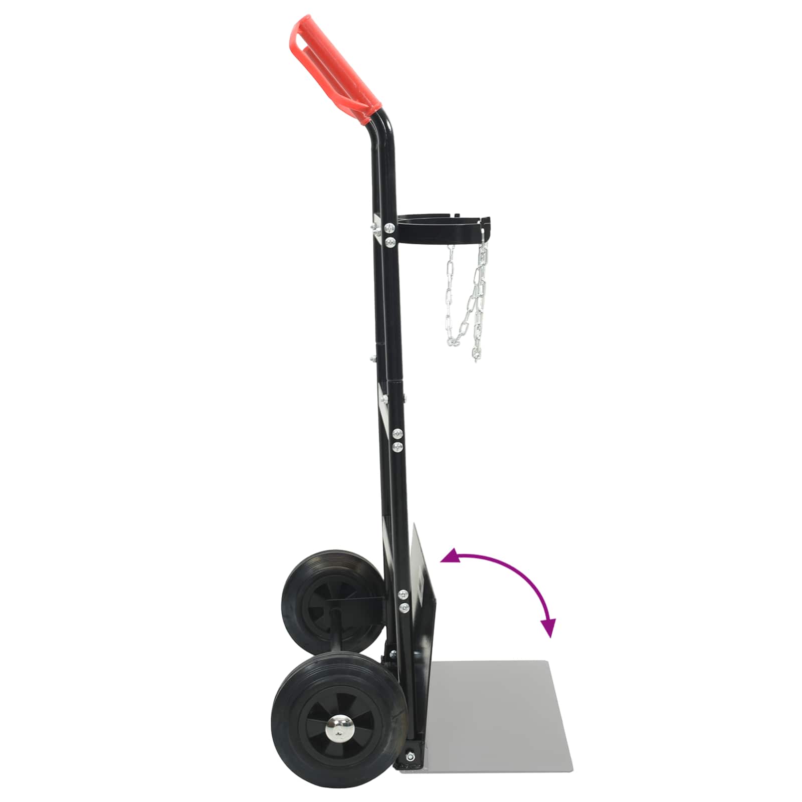 Handwagen Schwarz und Rot 49 x 49 x 101 cm Stahl