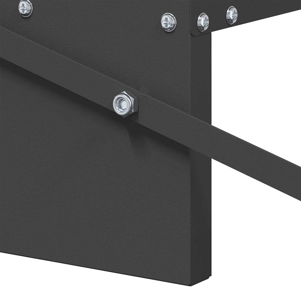 Hühnertretfeeder Schwarz 48,5 x 39,5 x 19 cm