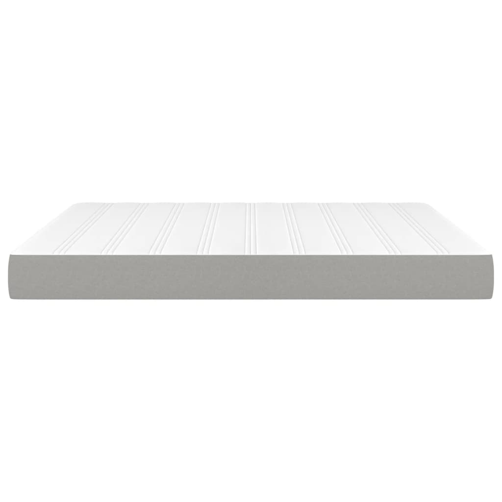 Taschenfederkernmatratze Mittel Hellgrau 100x203x20 cm Stoff