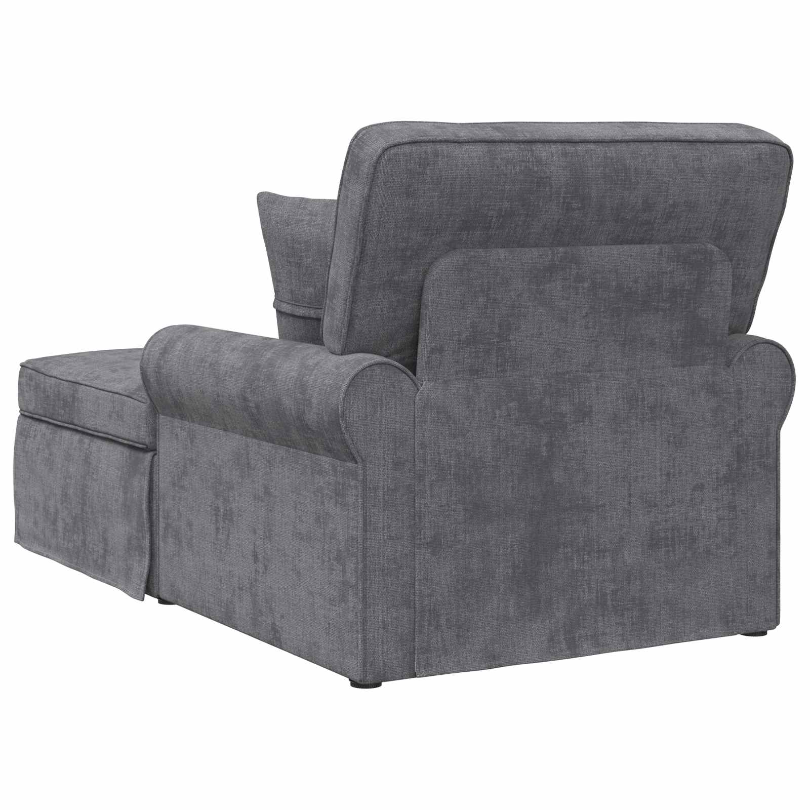 Chaise Lounge mit Rock mit Kissen Creme 157 x 91 x 91 cm ARES