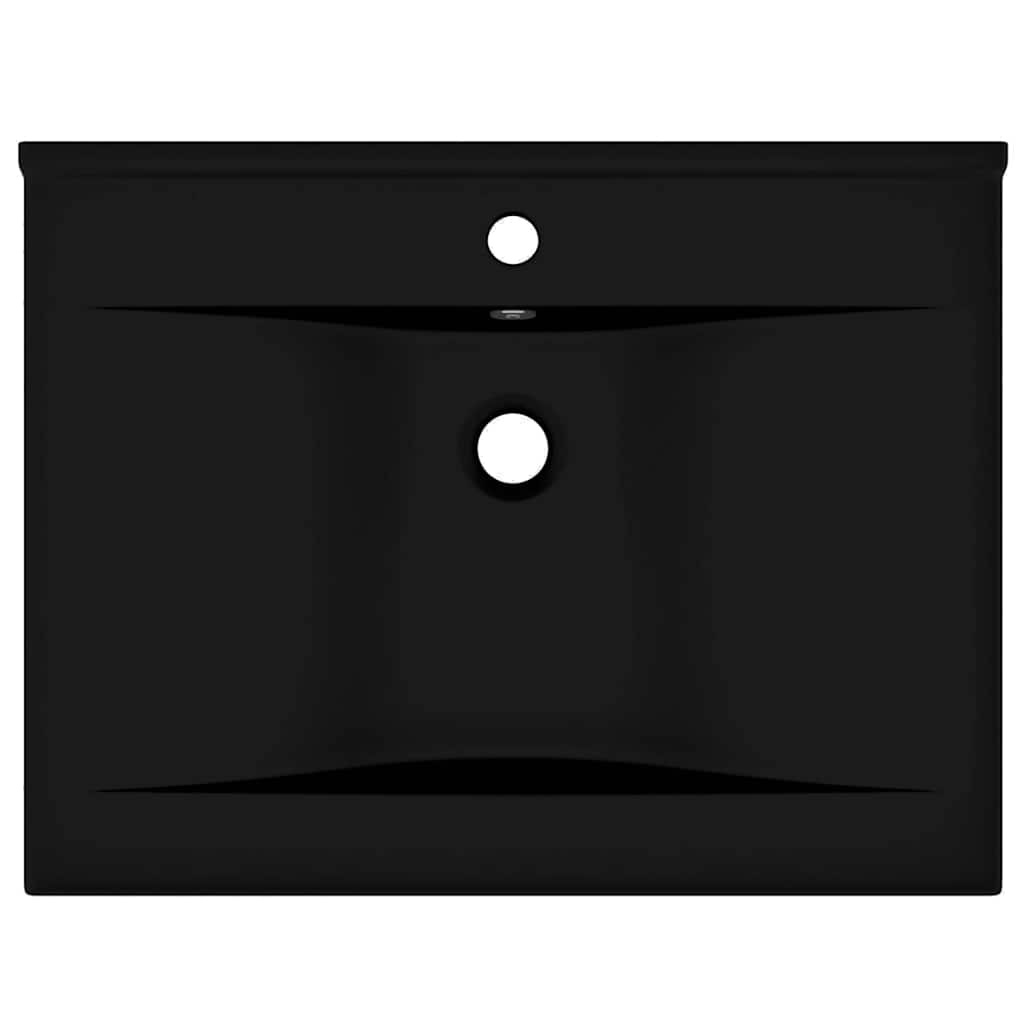 Luxus-Waschbecken mit Hahnloch Matt-Weiß 60x46 cm Keramik