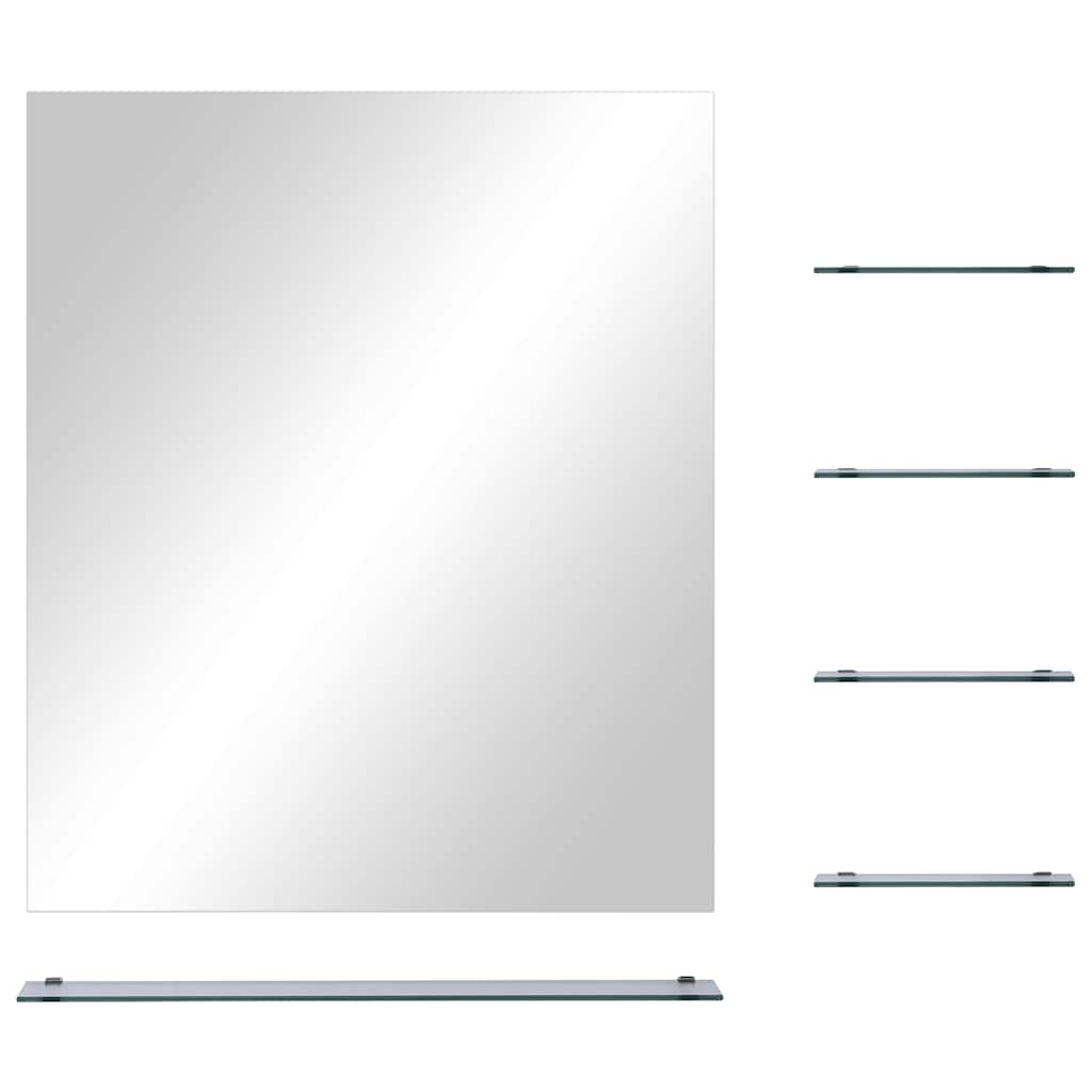 Wandspiegel mit Regal 50×60 cm Hartglas